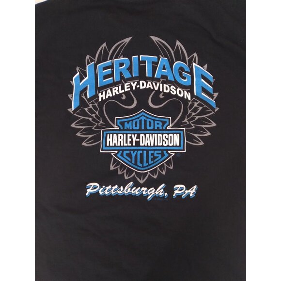 Vtg. Harley Davidson Heritage Pittsburgh, PA Black T Shirt Size Medium - Picture 3 of 7